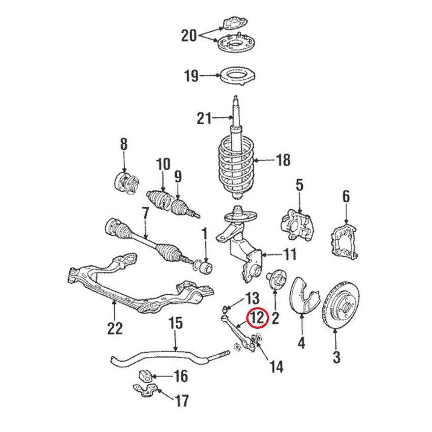 Audi Control Arm - Front Driver Side 437407151A